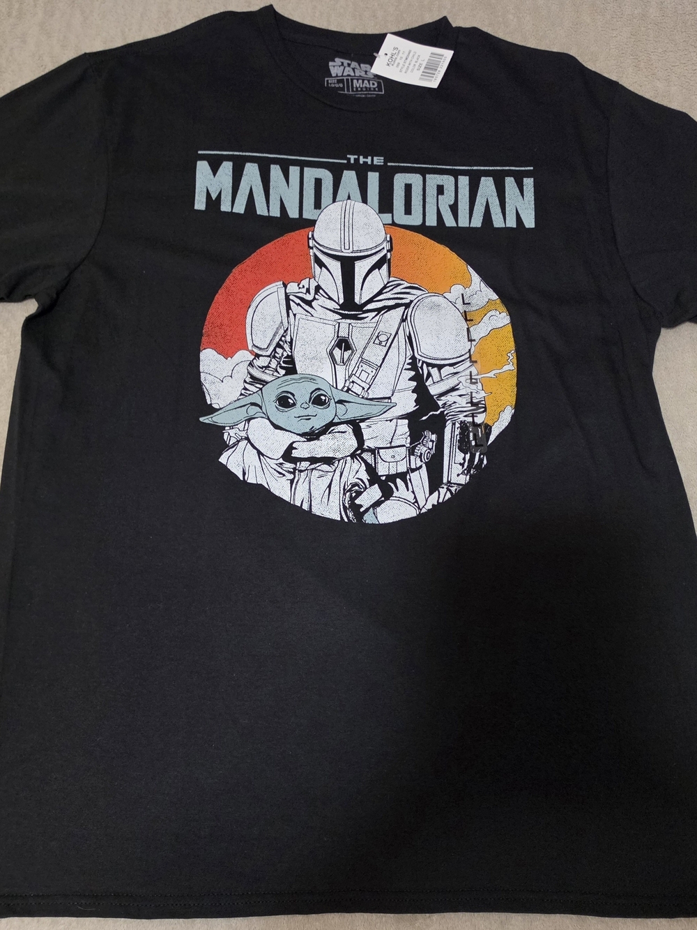 Star Wars The Mandalorian Men's Black Graphic Tee - Picture 3 of 5